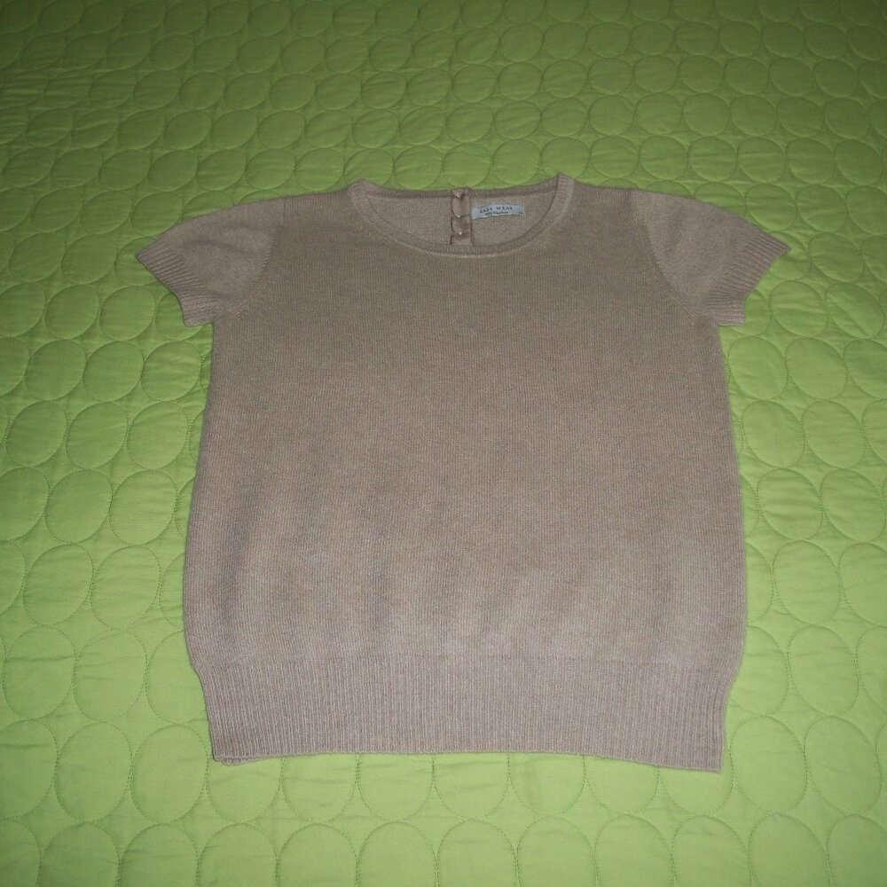 NWOT El Corte Inglés "Easy Wear" Beige Color 100% Cashmere Sweater